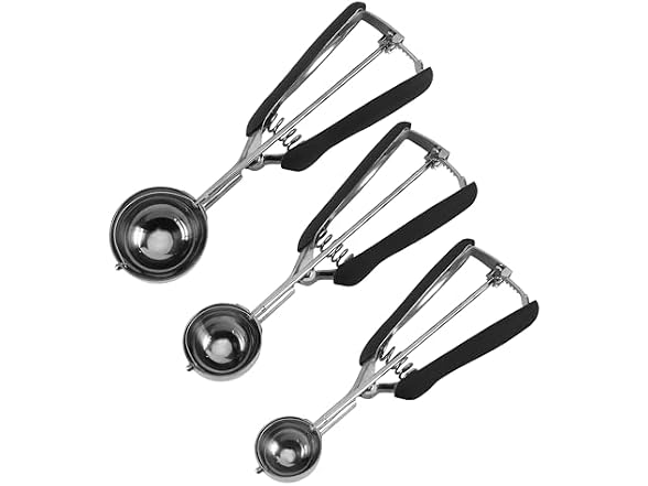 3Pk Stainless Cookie Scoop Set