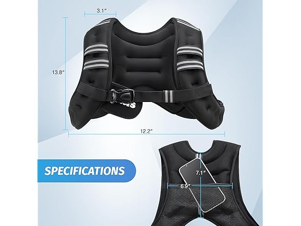 ZELUS Weighted Vest - 8lb
