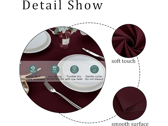 Fitable Rect Tablecloth Stain and Wrinkle