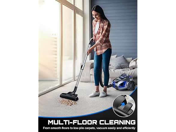 PKUYIE Canister Vacuum Cleaner