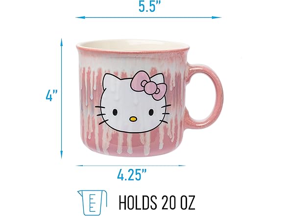 Silver Buffalo Sanrio Hello Kitty Drip Effect Mug