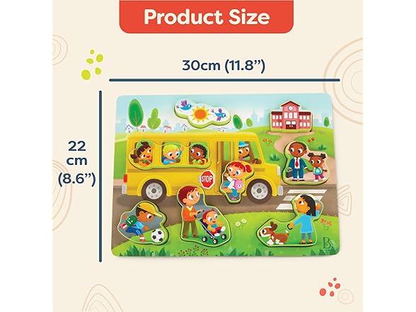B. toys – Chunky Wooden Puzzle 4 Pack