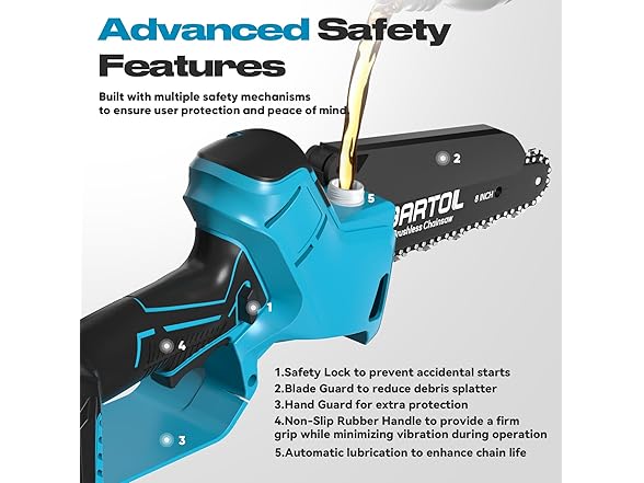 GARTOL 8 inch Mini Chainsaw