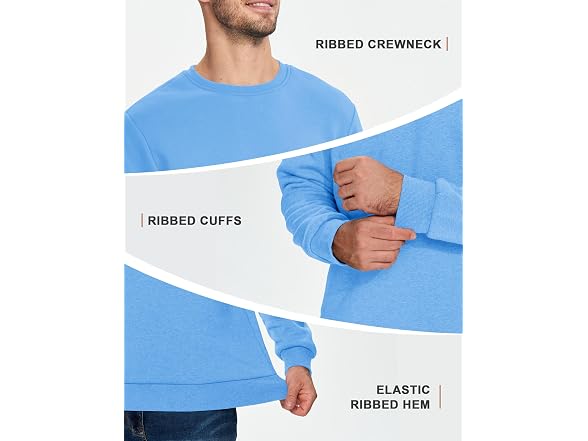 Faskunoie Men (M) Sherpa Lined Pullover Sweatshirt