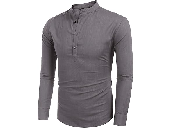 Men's Cotton Linen Henley T-Shirts