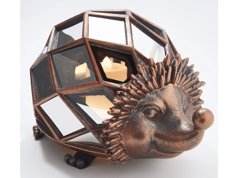 Compass Home Mirrored Animal LED Lit Hedgehog