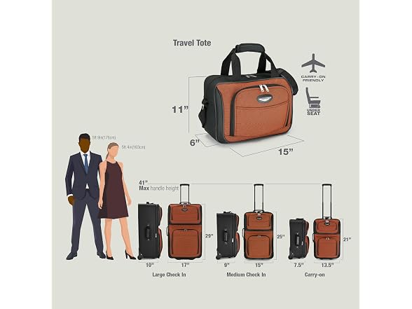 Travel Select Amsterdam Softside Luggage, 4-Piece Set (15/21/25/29)