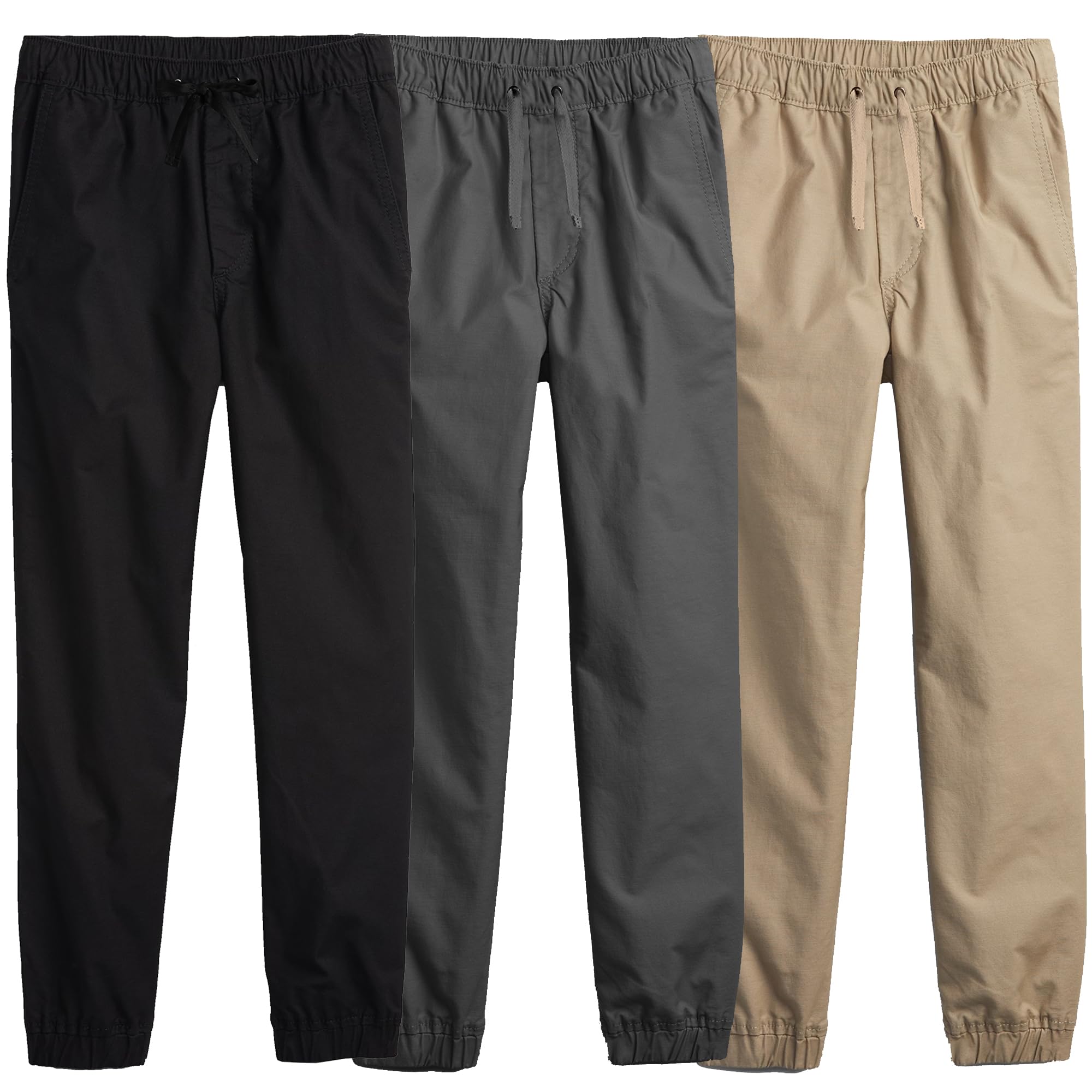 3PK Children's Classic Twill Joggers - Gallery 16