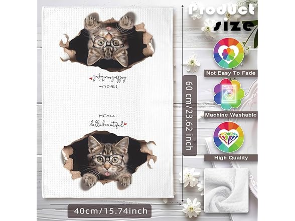 Funny Decorative Cat Kitchen Towels