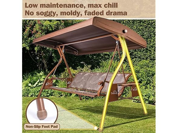 ZZW 8036 Textilene Patio Swing Curved-frame