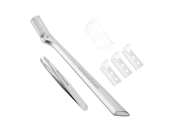 Tweezerman Eyebrow Razor and Mini Tweezer Set