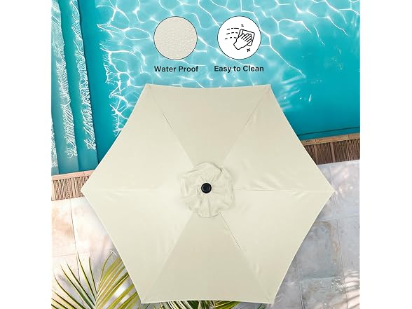 Simple Deluxe 7.5ft Patio Umbrella White