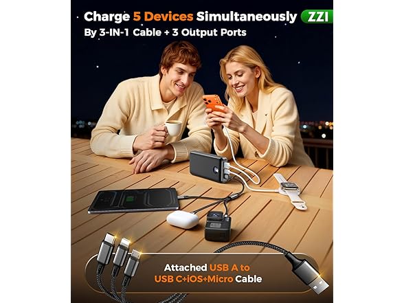 ZZI 60000mAh Portable Charger Power Bank