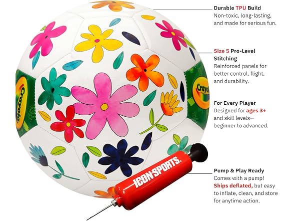 Crayola Official Soccer Ball - Flower Size 5