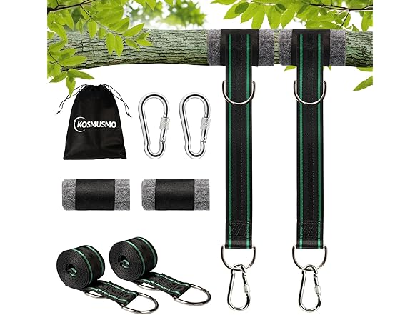 KOMUSMO 10FT Tree Swing Hanging Straps Kit
