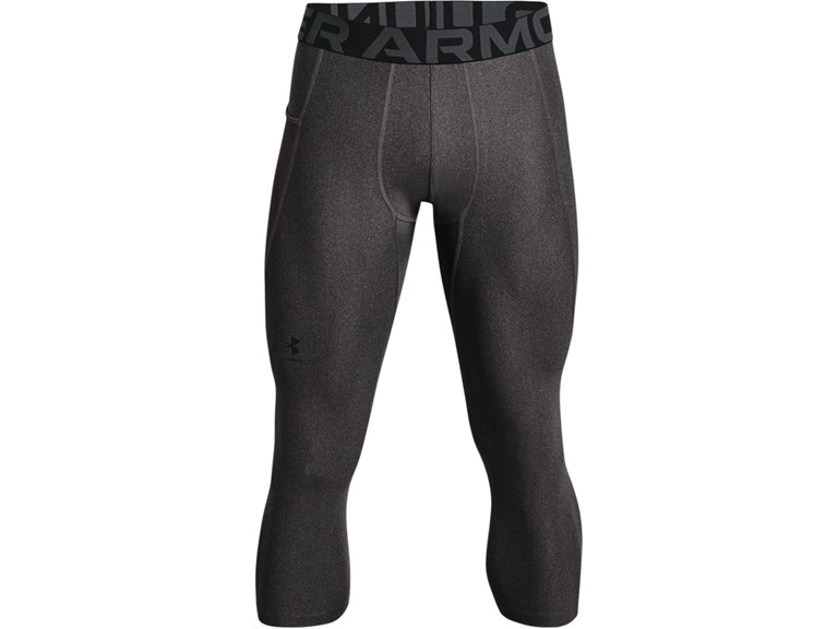 Under Armour Small UA Men's HeatGear 3/4 Leggings Carbon Heather / Black