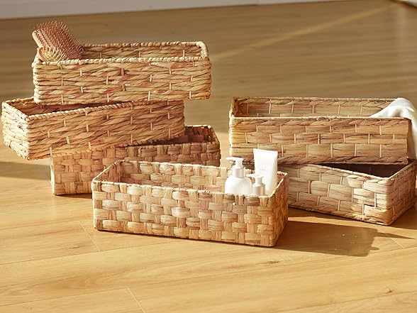 Set of 2 Wicker Storage Baskets