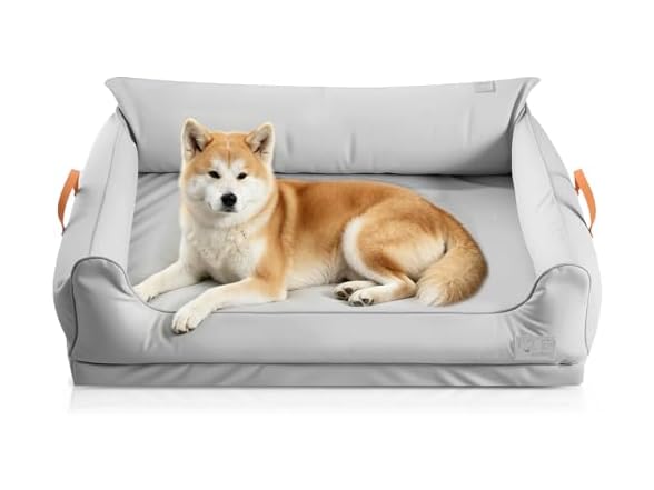 Silver Large Orthopedic Dog Bed