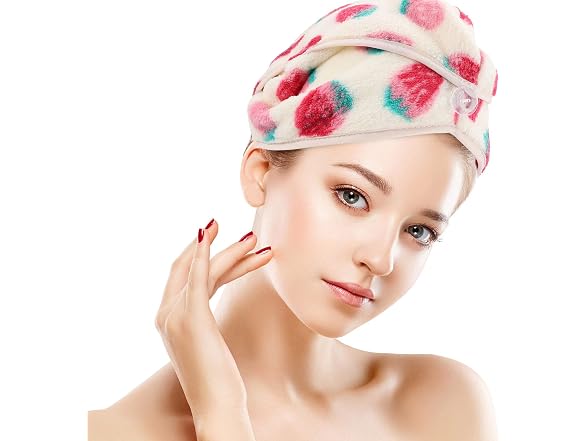Healifty Hair Towel Wrap Coral Fleece Drying