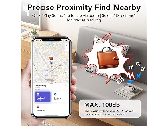 (Pack of 4) QCOQ Air Tracker Tags