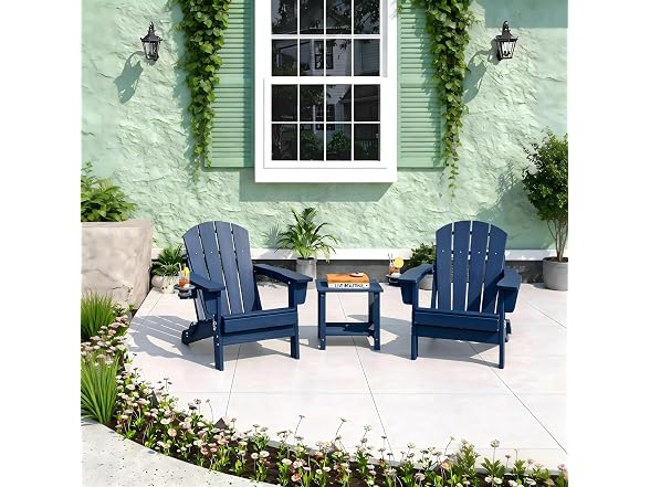 Takywep Folding Adirondack Chairs Set of 2 - Gallery 2