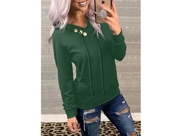 Dokotoo Women (XL) Casual Army Hoodies Sweatshirts