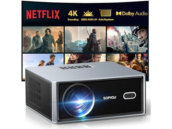 SOPYPOU Smart TV Projector