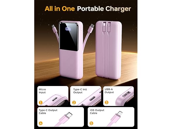 CFIAI 15000mAh Lavender Power Bank - Gallery 2