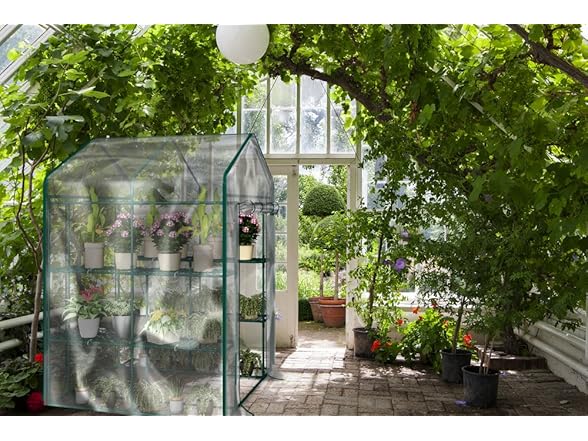Home-Complete Walk in Greenhouse with 8 Sturdy Shelves