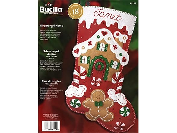 Bucilla "Gingerbread House" Felt Applique 85102