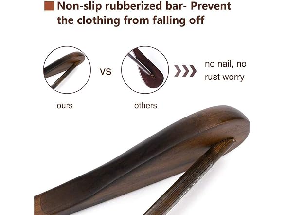 Suptinwear Wide Shoulder Wooden Hangers