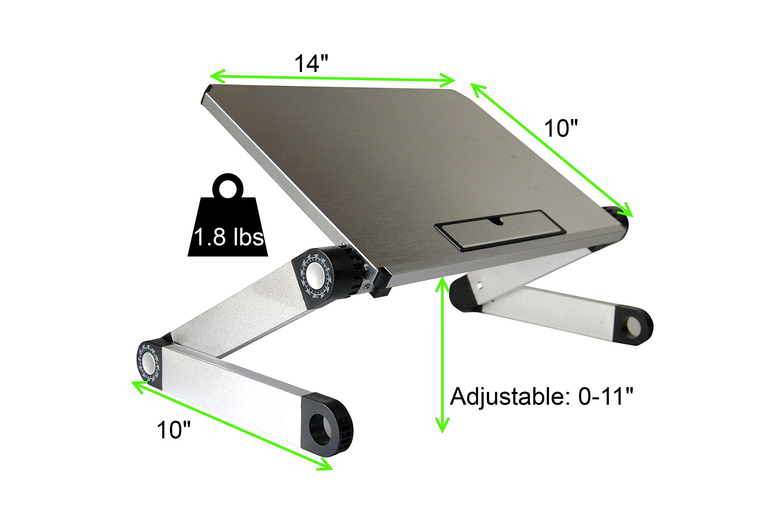 WorkEZ Light Laptop Stand Lap Desk Black - Gallery 18