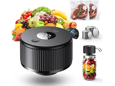 $17.99, Was $34.99, 48% Off! Electric Mason Jar Vacuum Sealer Kit dealfomo