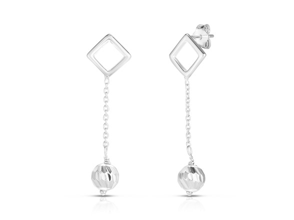 Yeidid Italian 925 Sterling Silver Ball Drop Earrings
