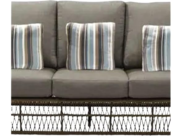 Four Seasons Courtyard Positano 3 Seater Wicker Loveseat