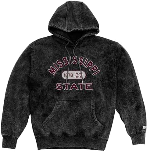 Blue 84 Standard NCAA Officially Licensed Mineral Wash Hooded Sweatshirt Applique, Team Color, Small