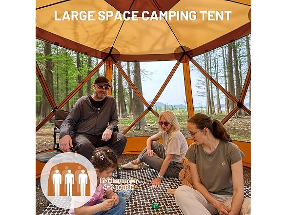 Timber Ridge Orange Pop Up Canopy Tent