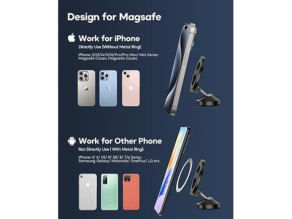 MagSafe 360° Rotation Car Phoneholder