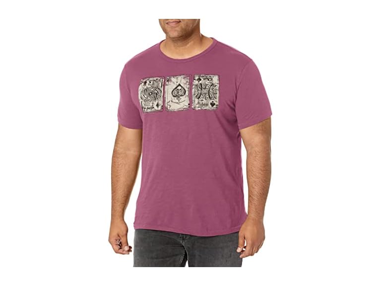 Lucky Brand Men's Poker Cards TEE Shirt, Port Royle, XXL