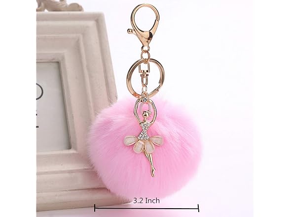 VesipaFly (S) Faux Fox Fur Pom Pom Ball Pendant