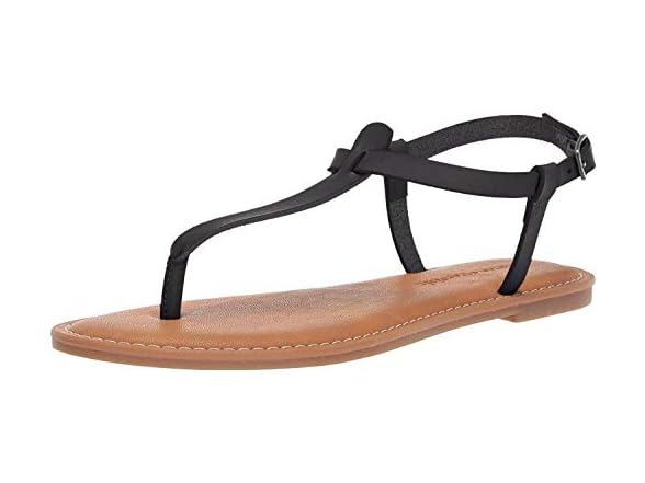 Amazon Essentials Women Casual Thong Leather Strap