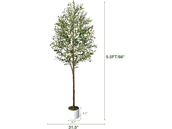LuceAlberi Artificial Olive Tree 5.5FT