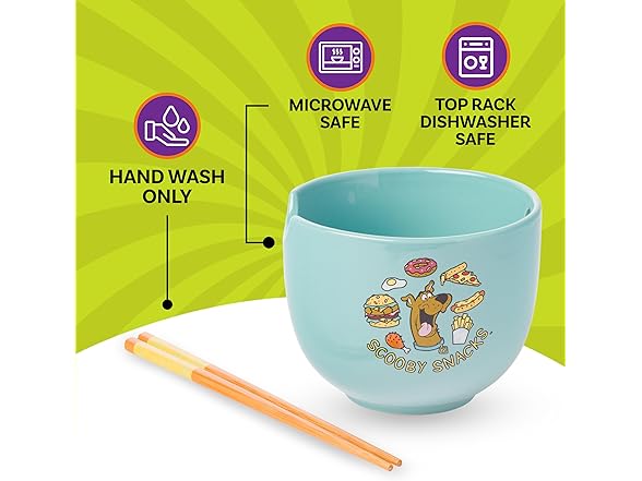 Scooby-Doo Scooby Snacks Ceramic Ramen Noodle Rice Bowl 20 ounces