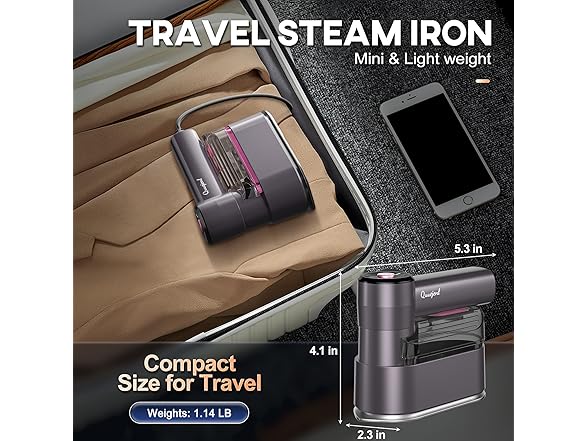 Quuejenl Portable Travel Steamer