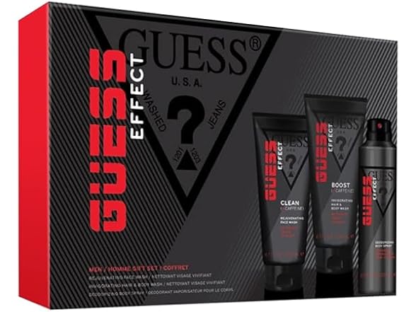 Guess Effect Grooming 3 Piece Gift Set