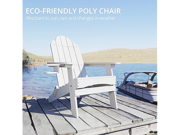 White Folding Adirondack Chair Set of 4