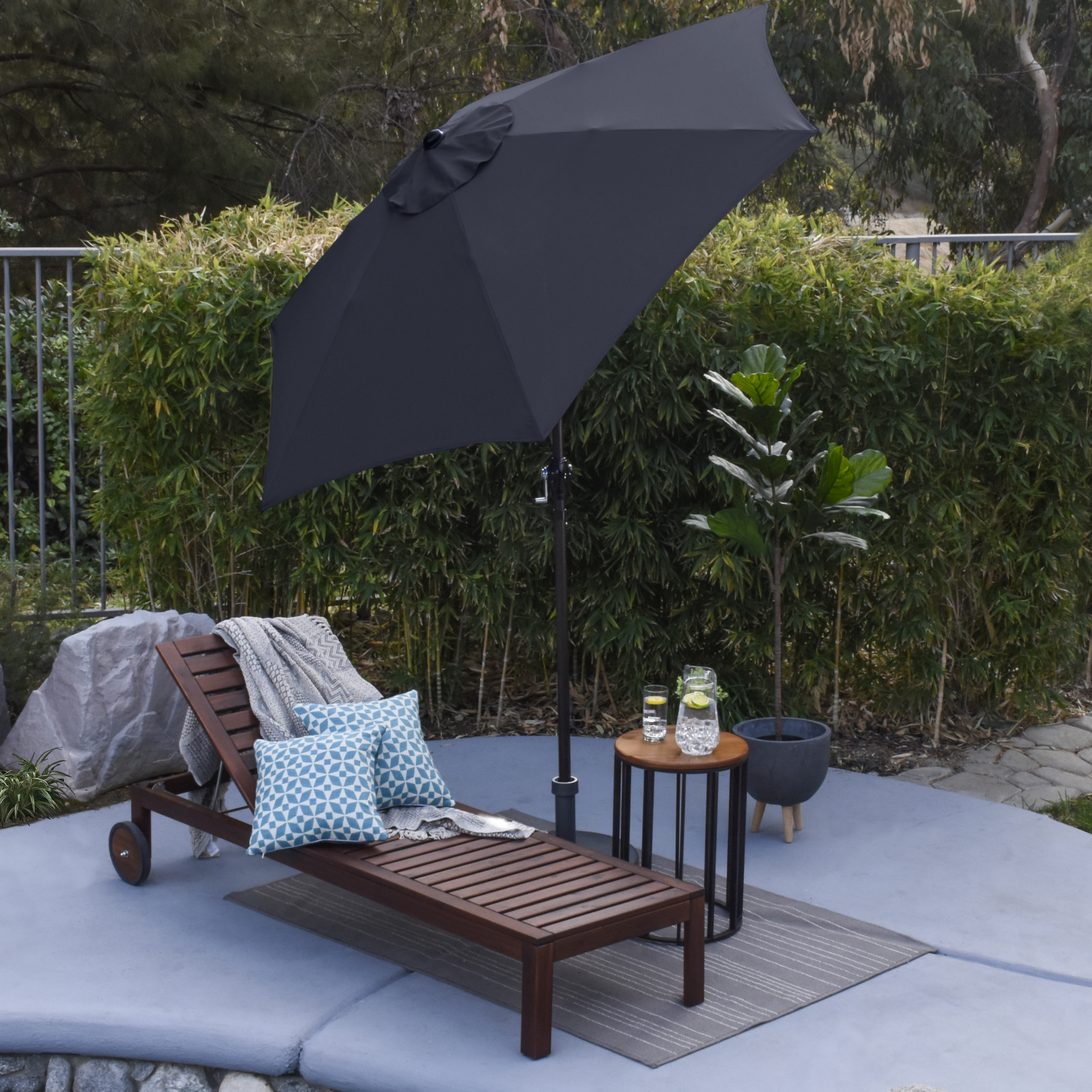 Astella 7.5'Rd Tiliting Aluminum Patio Umbrella, Crank Open - Gallery 44