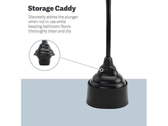 Casabella Max Force Toilet Plunger with Storage Caddy