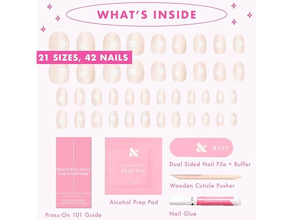 Olive & June Instant Mani Press-On Nails Daisy Dance