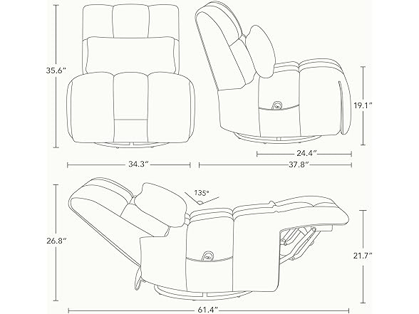 Watson & Whitely Oversized Power Recliner Chair